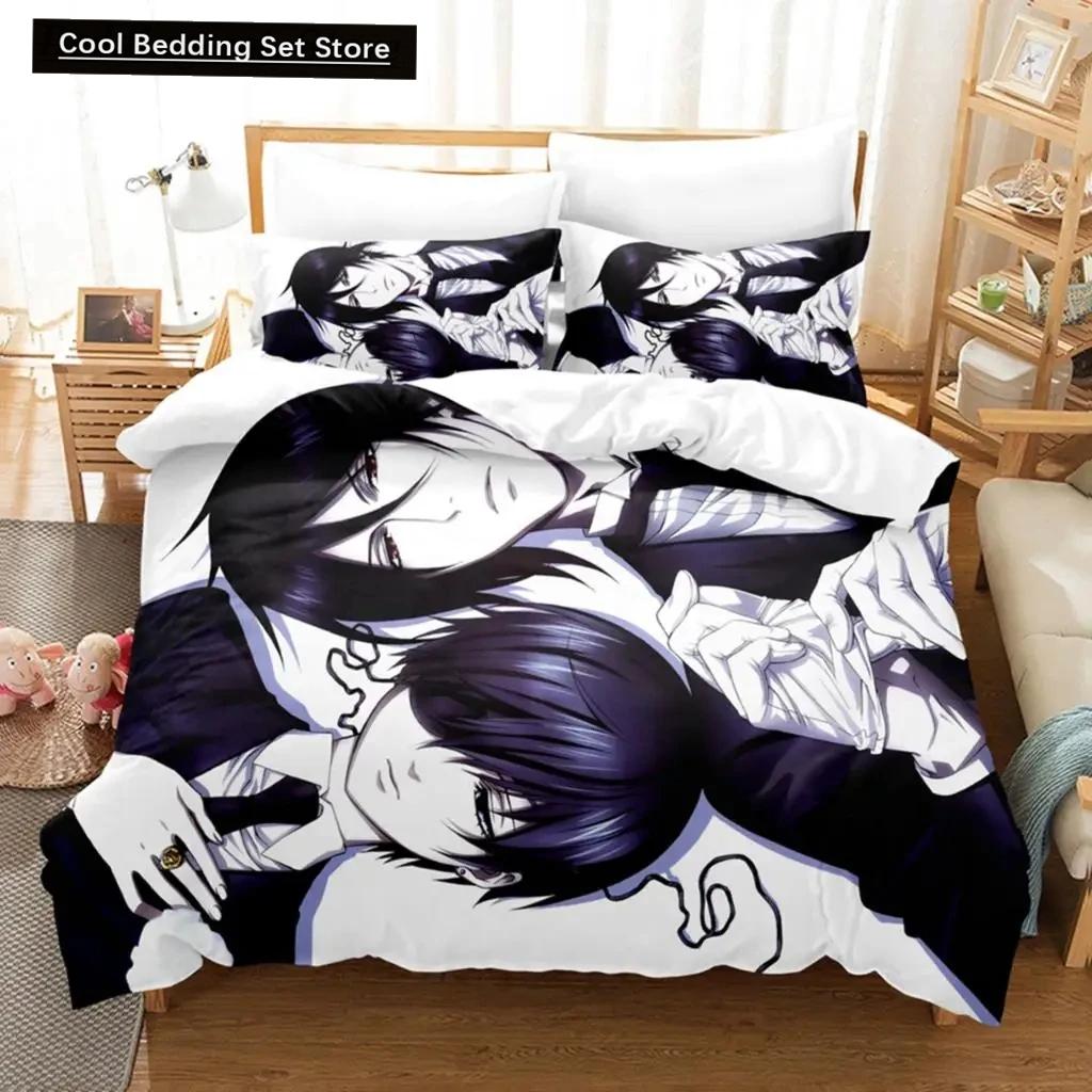 

Комплект постельного белья «Темный дворецкий» из аниме «Себастьян Сиэль», пододеяльник, наволочка, размер «King Queen Twin» для мальчиков и девочек, для взрослых EU single(135x200cm)