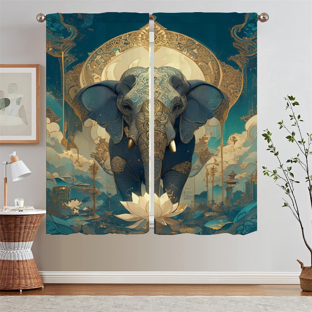 Like a Lotus Pond Heart Indi Bodhi Curtains Child Room Ready Curtains Cheap Things With Free Shipping for Home Blind Curtain