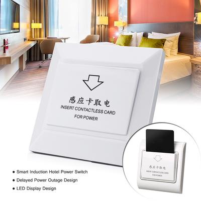 Hotelowy wyłącznik oszczędzający energię Karta RFID Inteligentna indukcja Hotelowy włącznik zasilania 40A Opóźnienie czasowe 6000w 86mm