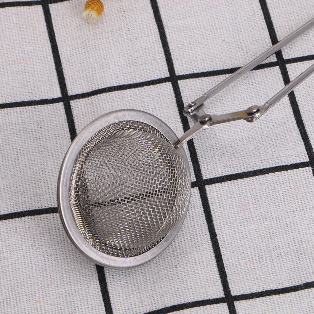 Mesh Strainer Snap Ball Loose Leaf Tea Infuser Stainless Steel Secure Locking