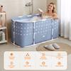 Large Foldable Bathtub for Shower Stall, Portable Family Soaking Tub for Adults, Non-Inflatable Collapsible SPA Tub for Hot, Ice Bath, No Installation