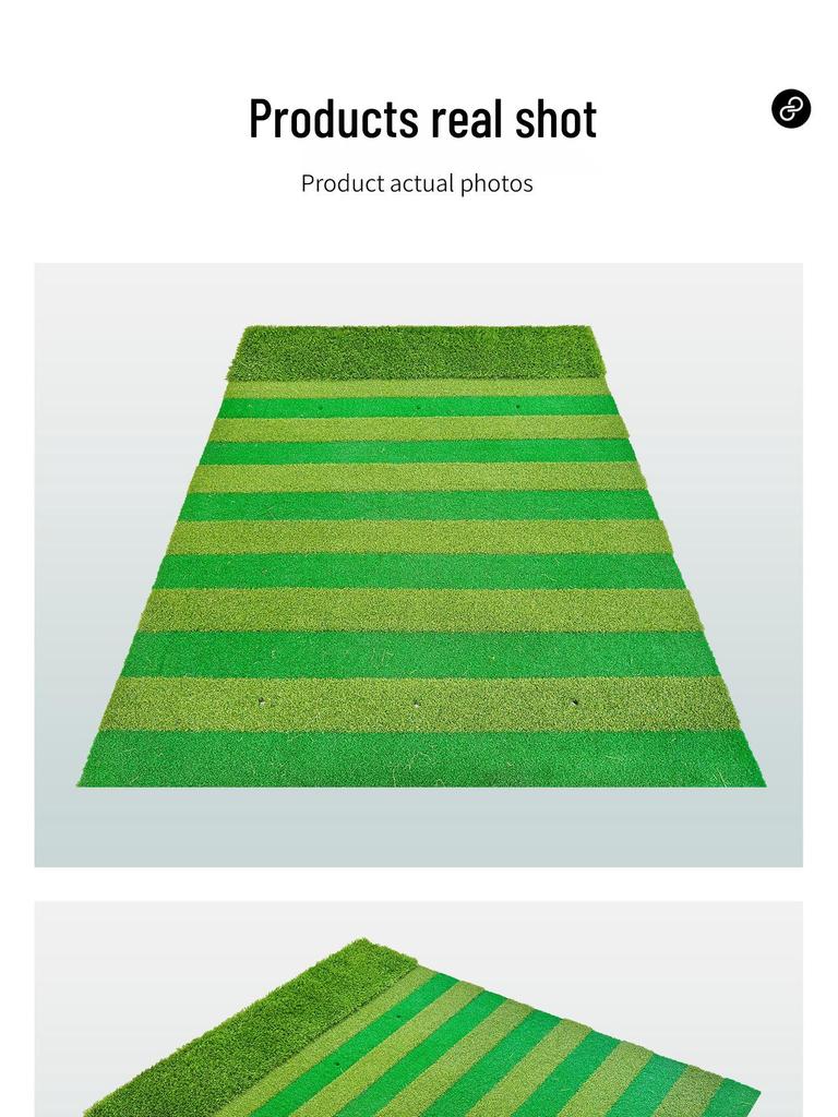 SEEKFUNS Golf Swing Practice Mat with Long and Short Grass