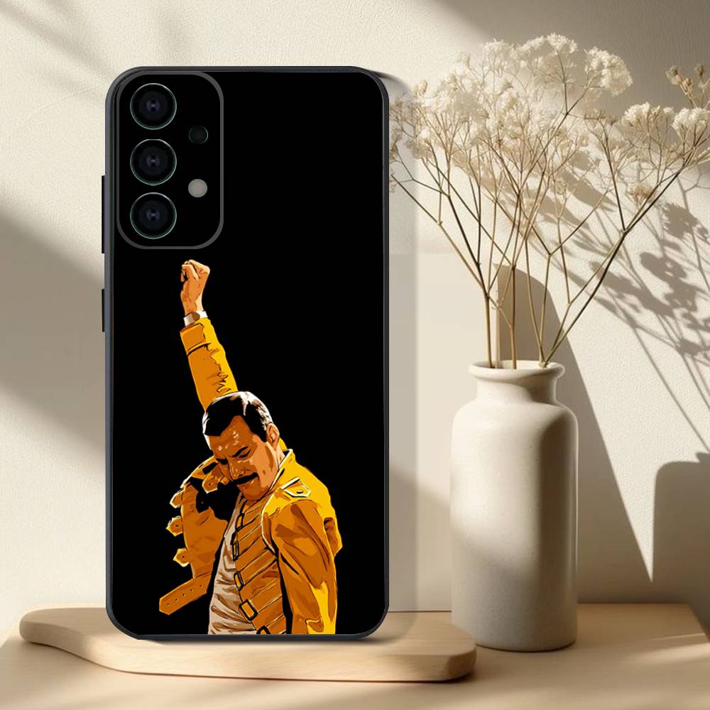 F-Freddie M-Mercury Phone Case For Samsung S 25,24,23,22,30,21,10,9,Ultra,Plus,Lite,FE,4,5G Black Soft Case