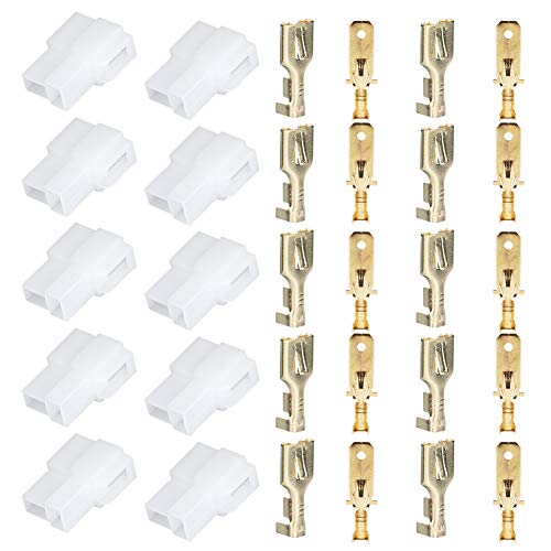 Car Wire Connector, T Type 2 Pin Power Plug Male and Female Socket and