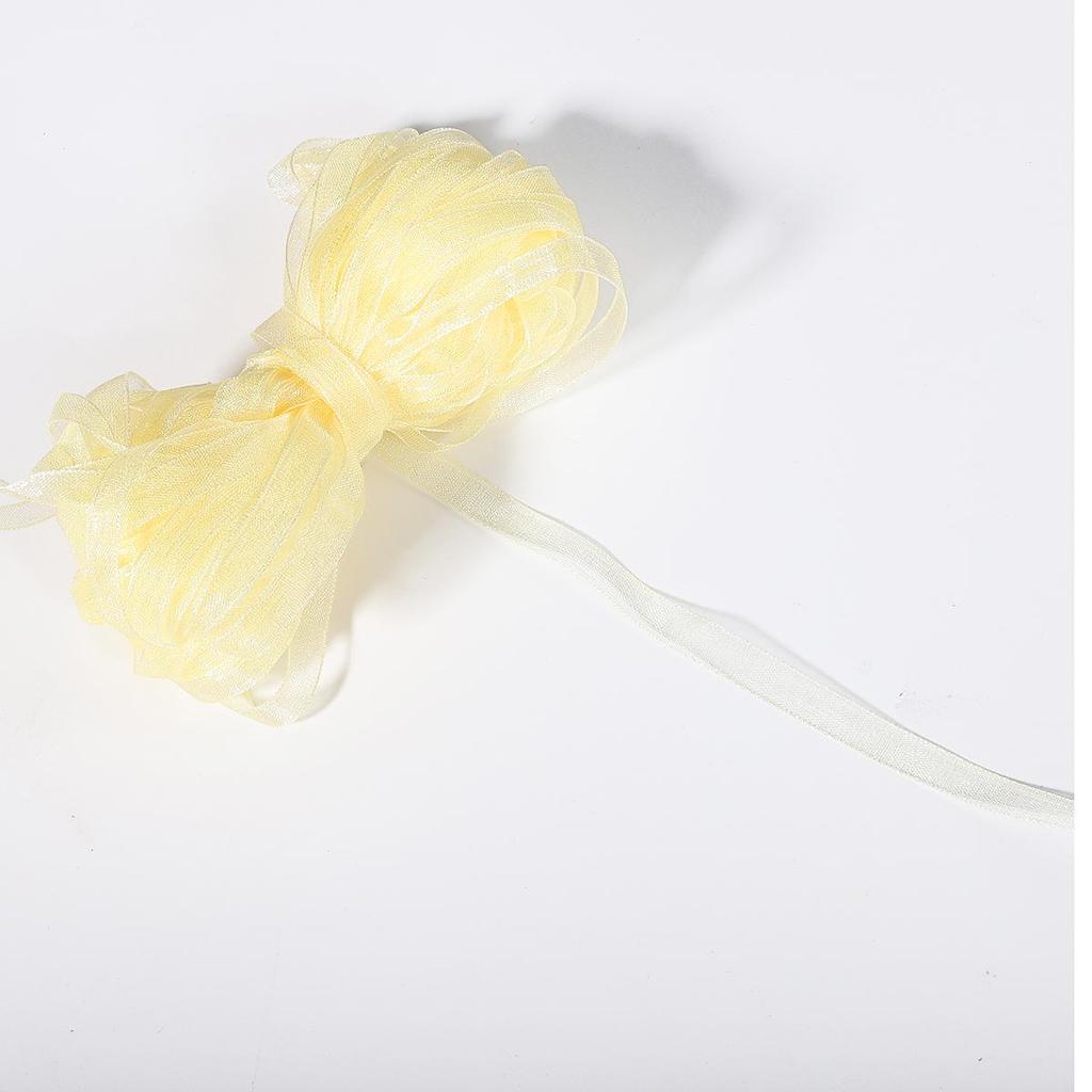 6mm 20 Yards/Roll Silk Organza Transparent Ribbon DIY Making Christmas Ribbons for Wedding Party