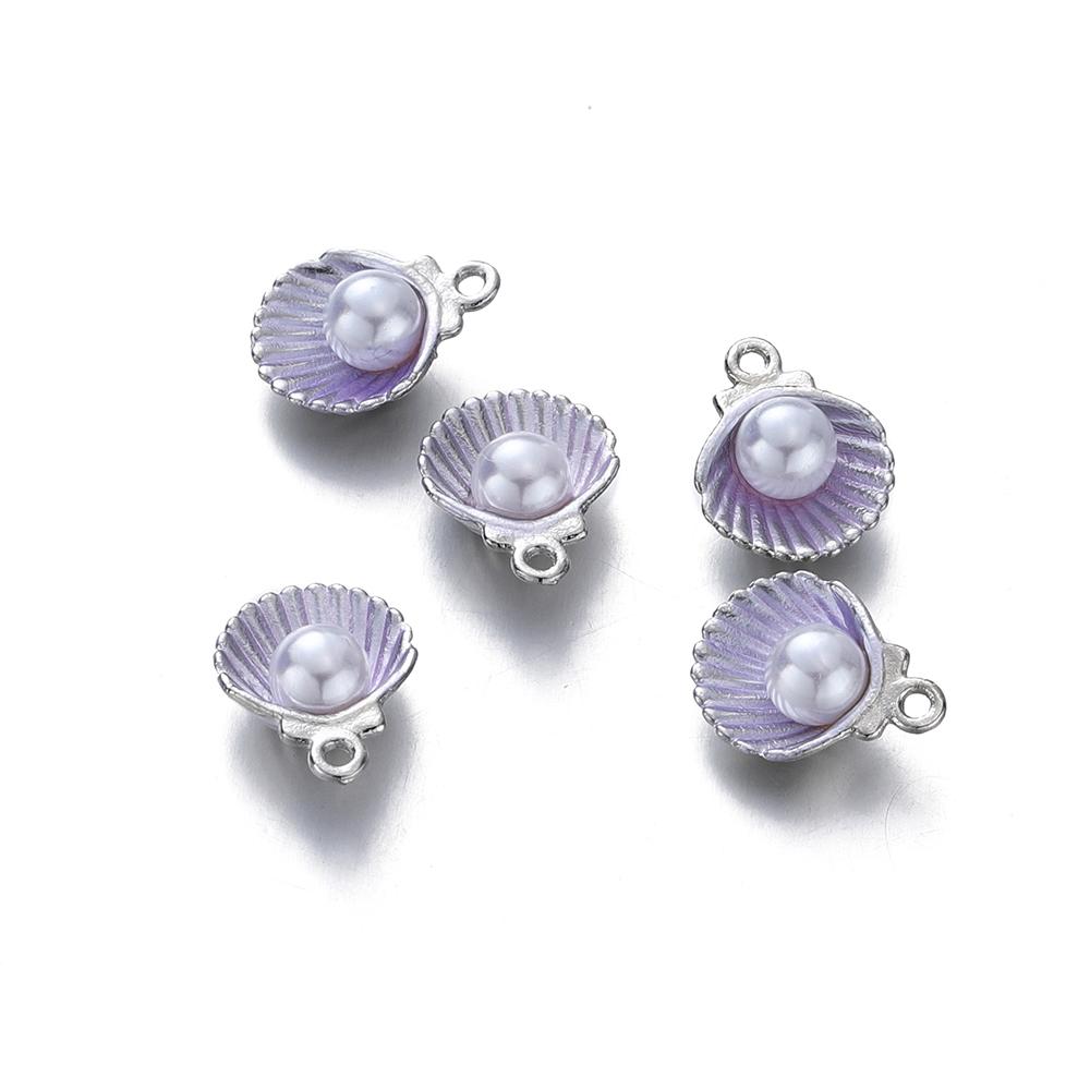 10Pcs Ocean Starfish Shell Charms With Imitation Pearl Pendants For Necklace Bracelet Pendants DIY Jewelry Making Accessories