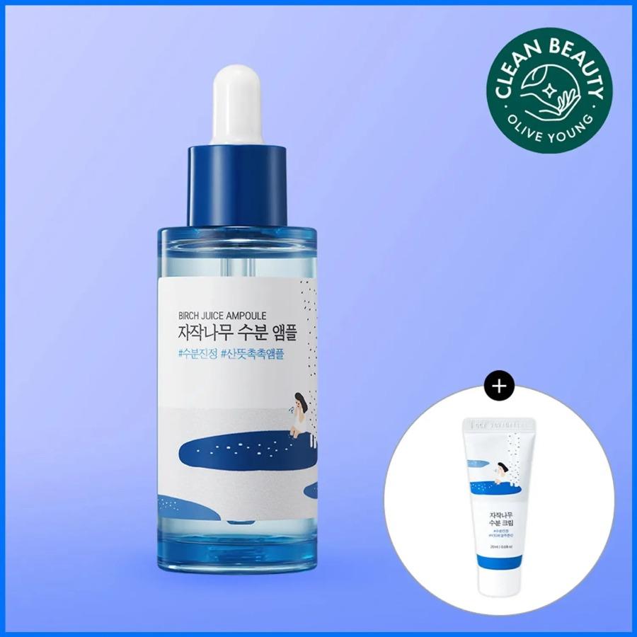 ROUND LAB Birch Juice Moisturizing Ampoule 50mL Special Set (+Cream 20mL) +Cream 20mL