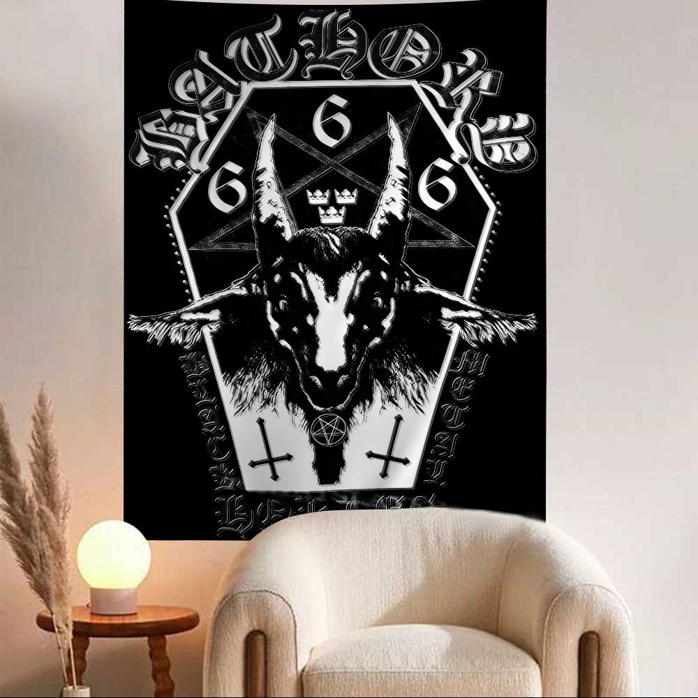 Bathory Quorthon Retro Heavy Metal Music Band Singer Printed Large Wall Tapestry Wall Hanging Decoration Household Decor Blanket