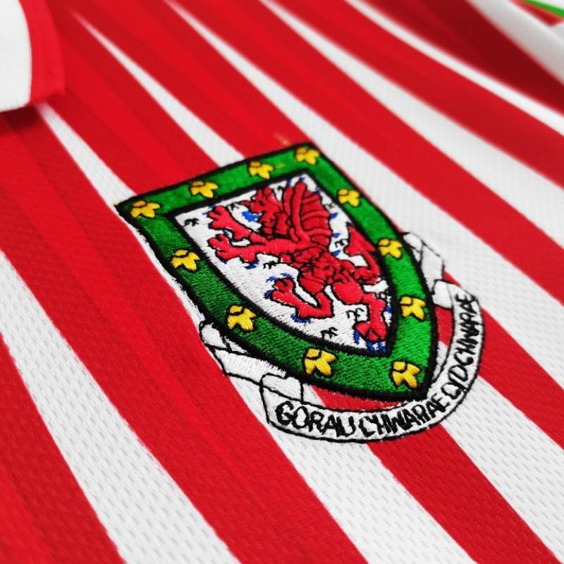 Vintage 1996-98 Wales Borta Fotbollströja 11 Bale Retro Fotbollströja Unisex Vuxen Storlek S-XXL Vit