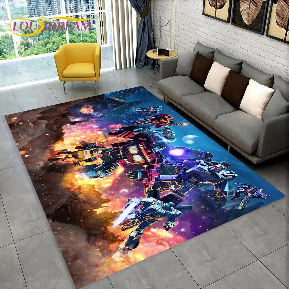 Cartoon T-Transformers Autobots 3D Carpet Rug for Bedroom Living Room Home Sofa Decoration,Children Game Large Decor Floor Mat