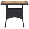 Ensemble à dîner de jardin - VIDAXL - 3 pcs - Résine tressée - Bois d'acacia - Noir et marron
