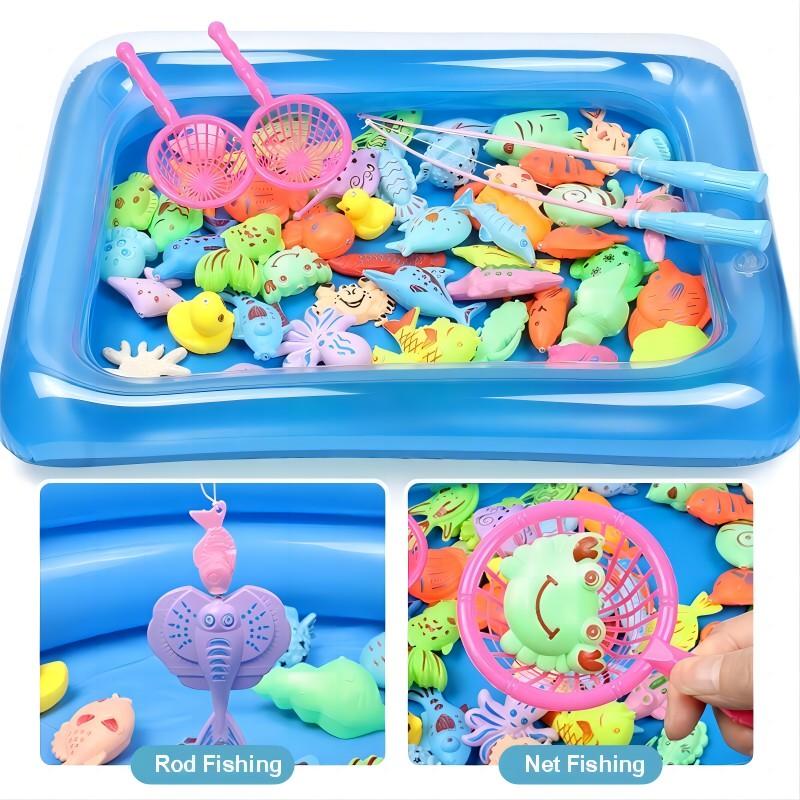 40Pcs With Big Round Pool fishing toys for boys Education toy For Kids