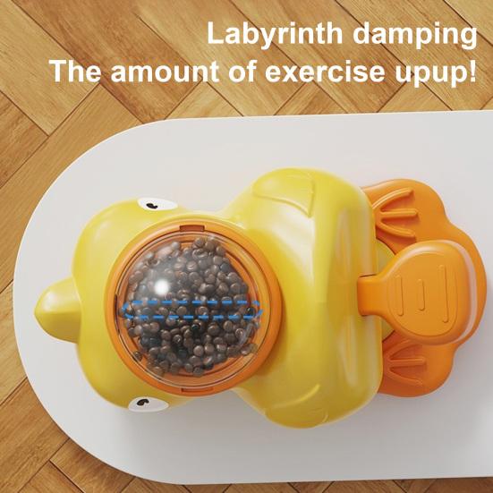 Interactive Dog Slow Feeder Puzzle Toy Large Capacity BPA Free Easy to Clean Cartoon Duck Shaped Dog Treat Dispenser Toy