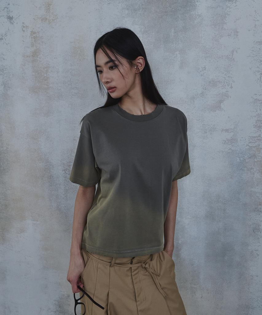 PARADIGMFILM [Ep.02] Vtg Fade Crop T-Shirt (Light Khaki)