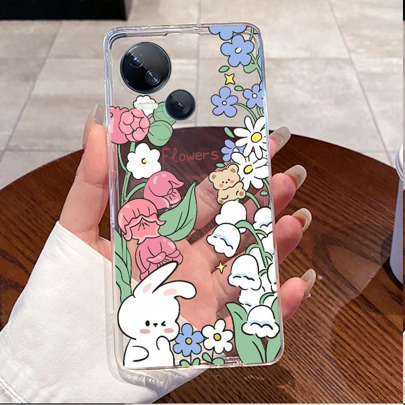 

For Tecno Spark 10 5G KI8 Case Techno Spark 10 5G K18 Casing Clear Luxury Cute Love Rabbit Funny Cartoon Soft TPU Bumper Cover Tecno Spark 10 5G