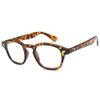 Okulary w stylu Johnny'ego Deppa Męskie Vintage Okrągłe Okulary z Nitami Design Kompaktowa Oprawka Okulary Przezroczyste Soczewki Oculos