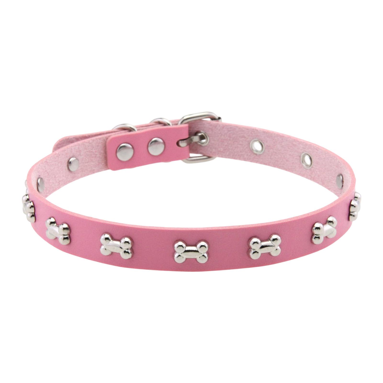 

Регулируемое готическое кожаное ожерелье, панк-рок аксессуар, винтажные панк-украшения для женщин и мужчин, хип-хоп стиль для наряда розовый