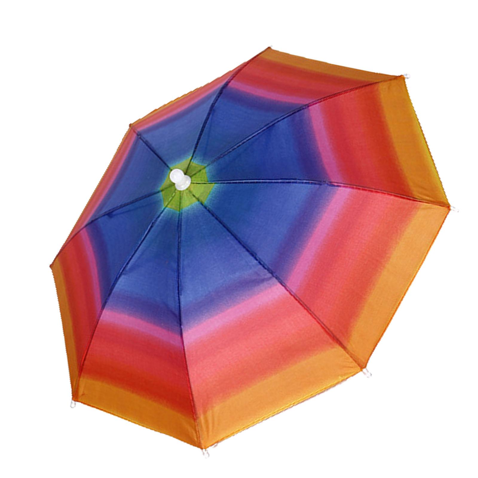 

Umbrella Hat Lightweight Portable Rainproof Kids Umbrella Cap for Beach Fishing Gardening Type 2