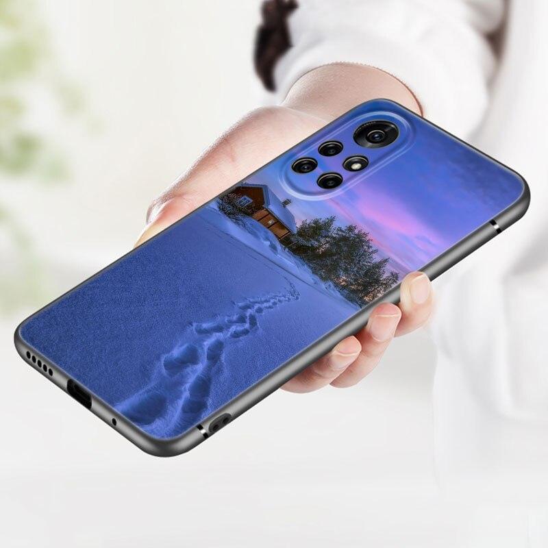 

Чехол для телефона с зимним светом и снегом для Huawei Honor 60 50 SE 30S Mate 30 20 10 Lite 40 Nova 9 8 Pro Y60 8i 7i 7SE 5T Premium Honor 60 Pro