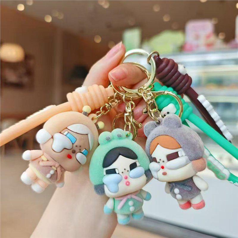 Creative Crybaby Doll Keychain - Cute Cartoon Pendant for Bags, Small Gift