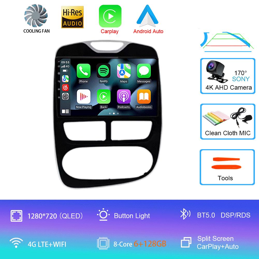 Android14 Car Radio For Renault Clio 4 2012-2016 Multimedia Video Player GPS Navigation Carplay &Android Auto 5G WIFI DSP BT5. 0