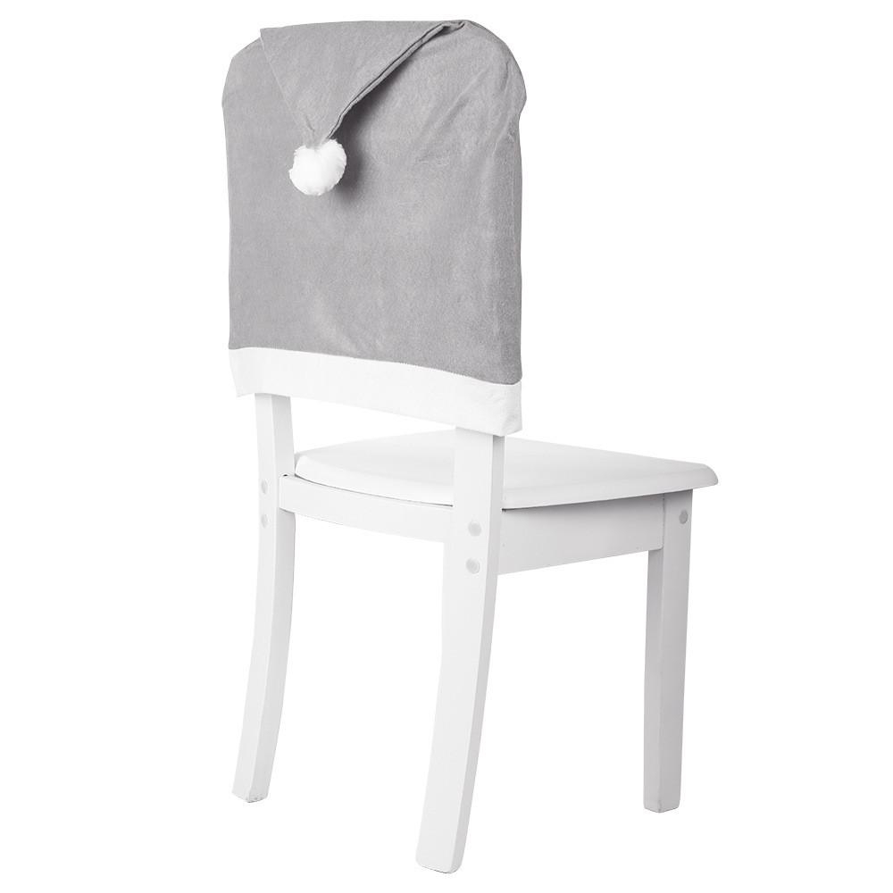 

Stylish Nonwoven Gray Christmas Chair Covers For Modern Holiday Decor Home
