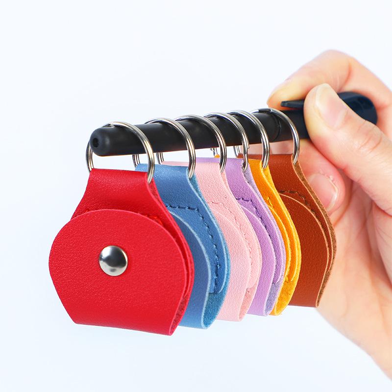 PU Leather Keychain Plectrum Storage Bag - Multi-color Options with Customizable Logo