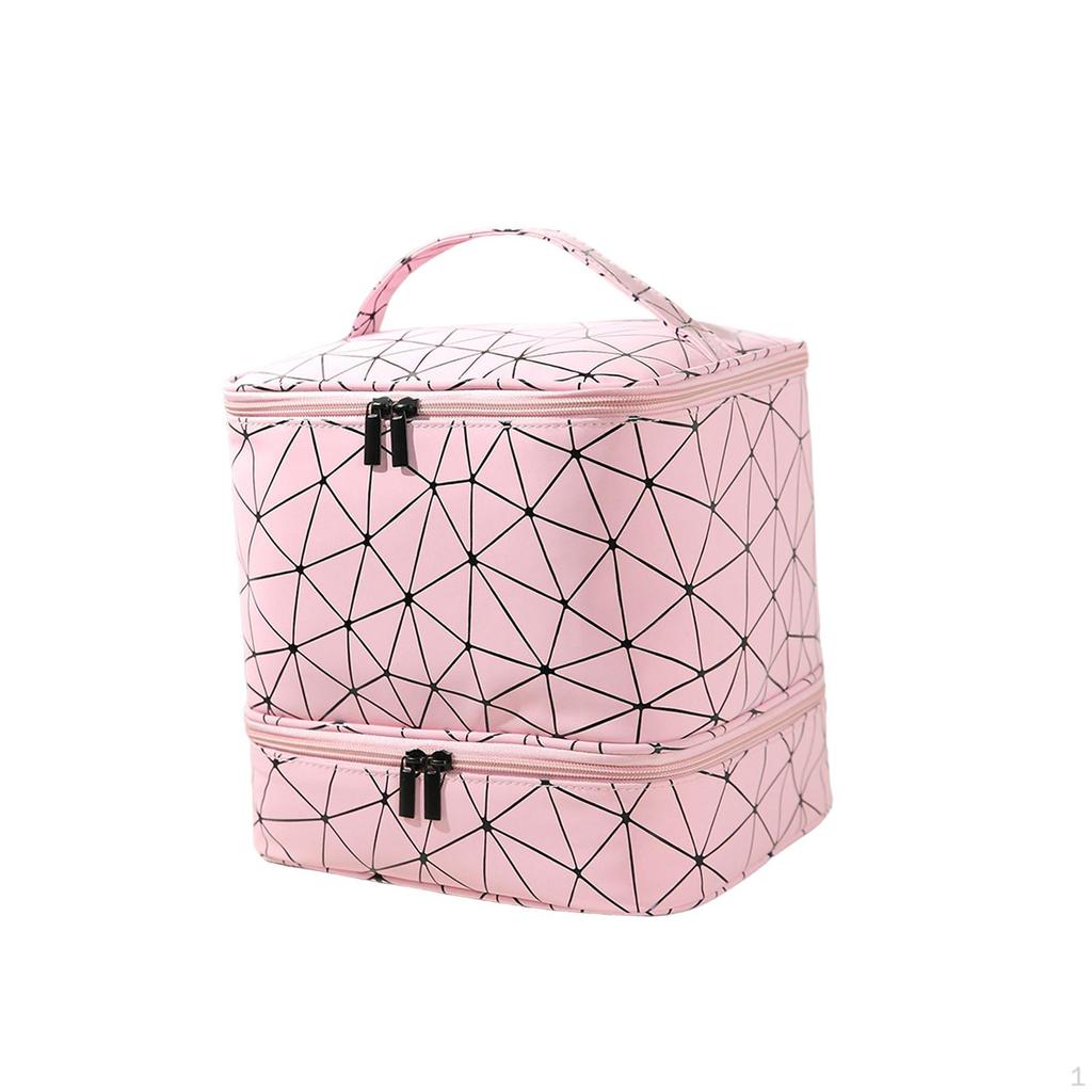 Double Layer Nail Organizer Art Carrying Case Dryer