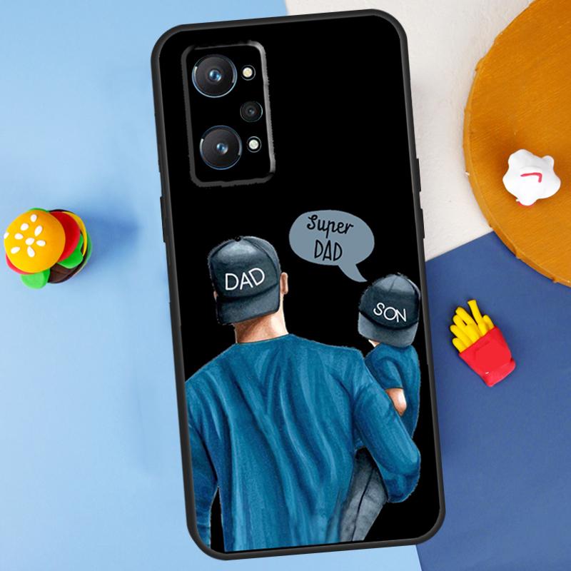 Super Dad Mom Baby Girl Twin For Realme C55 C67 C61 C75 C53 C51 C21Y C25S GT 6 6T 5 GT7 Pro 10 11 12 13 14 Pro Plus Case