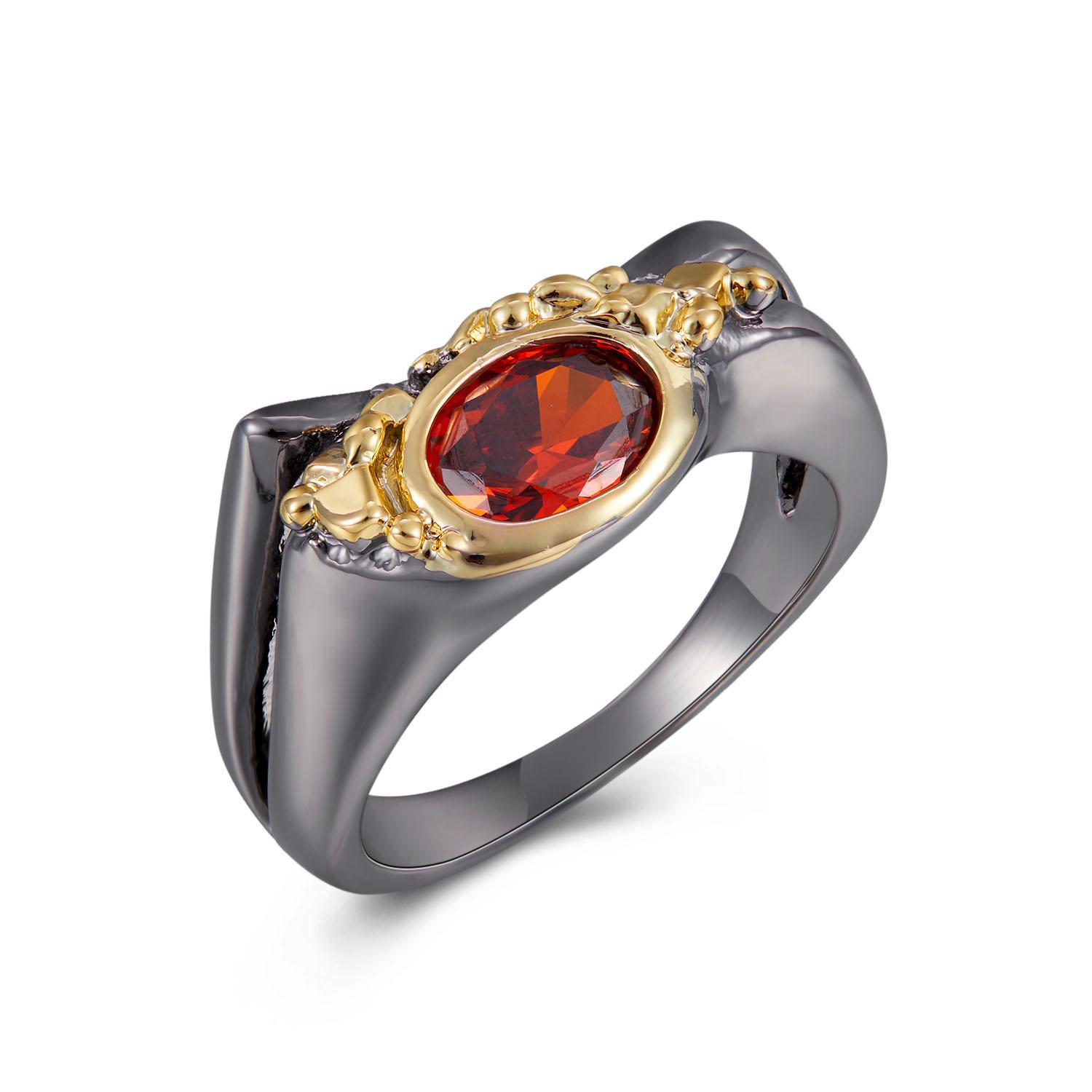 

Винтажное женское кольцо 7(about 17.3mm) красный
