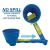 1/2 Stück Messlöffel-Trichter mit längerem Griff, auslaufsicherer Pulverlöffel, präzise Messflaschen, Messlöffel-Gadgets