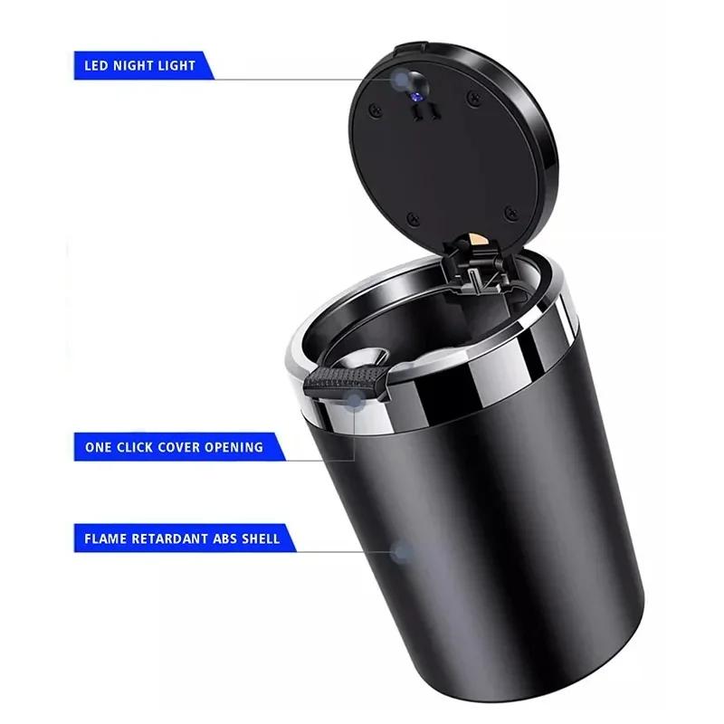 Car Stickers For Alfa Romeo Car Ashtray Cigarette Ash Holds Cup LED Light Automotive Ashtray For Alfa Romeo 159 Giulietta Stelvi