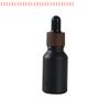 Frosted Black Glass Dropper Bottles Bright Glass Empty Dripper Pipette Bottle Plastic Lid For Essential Perfume Oil Serum