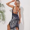 Beach Vacation Fashion Print, Sexy Butterfly Print Cover-Up Cami Dress