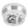 5 6 Hole Steering Wheel Short Hub Adapter Aluminum Replacement for JEEP Wrangler 1976?1995 Silver