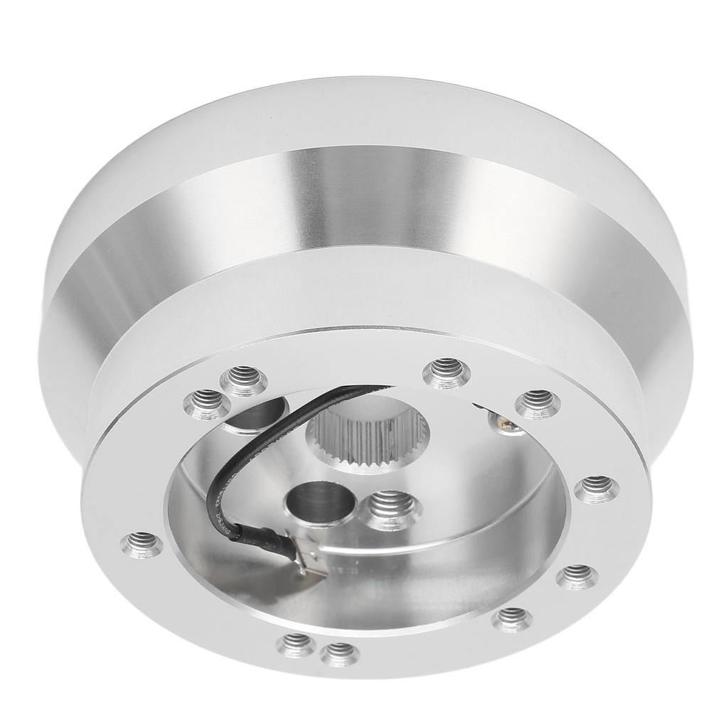 5 6 Hole Steering Wheel Short Hub Adapter Aluminum Replacement for JEEP Wrangler 1976?1995 Silver