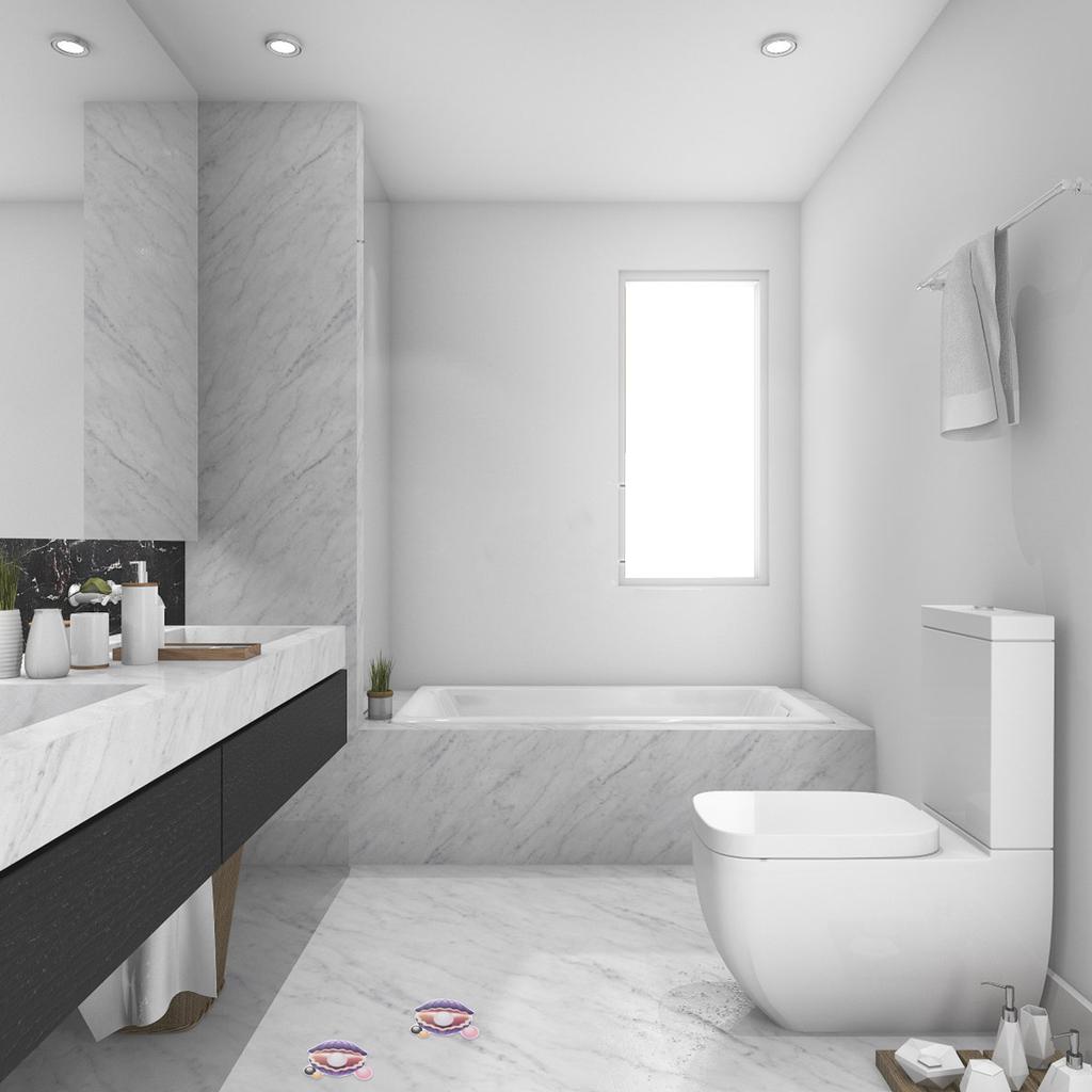 20pcs Shower Safety Treads Cartoon Marine Stickers Slipping Floor Decal Bathing Stickers Tub Pasters for Home Shop