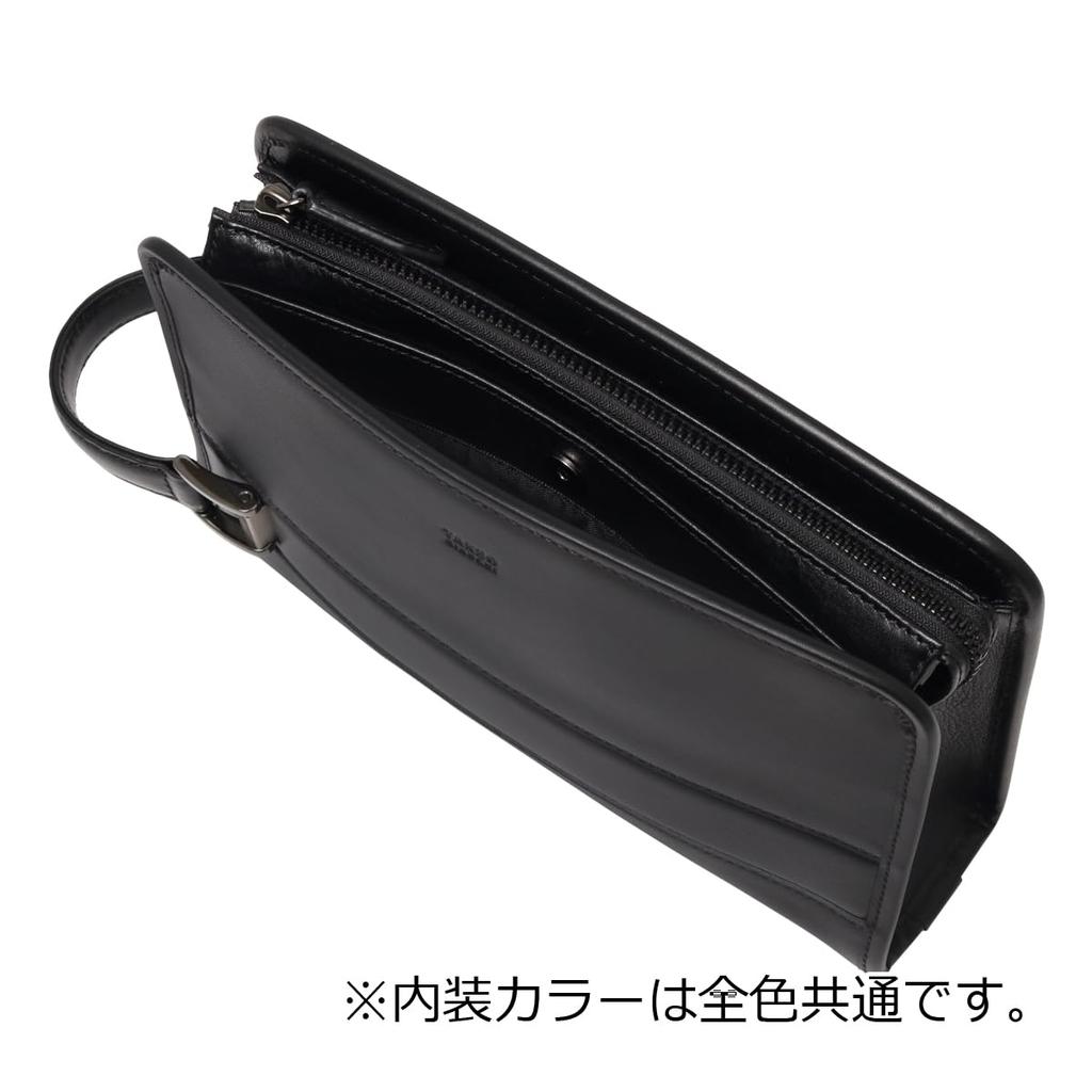 Second Bag A5 Bolton 702232 Clutch Bag Cowhide Leather Black [TAKEO KIKUCHI] Men's 01