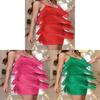 Elegante Vestito Estivo Senza Maniche con Frange e Scollo a V Profondo per Nightclub e Feste