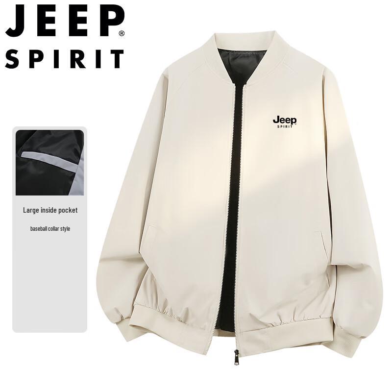 JEEP SPIRIT Men's Spring Autumn Casual Stand Collar Jacket