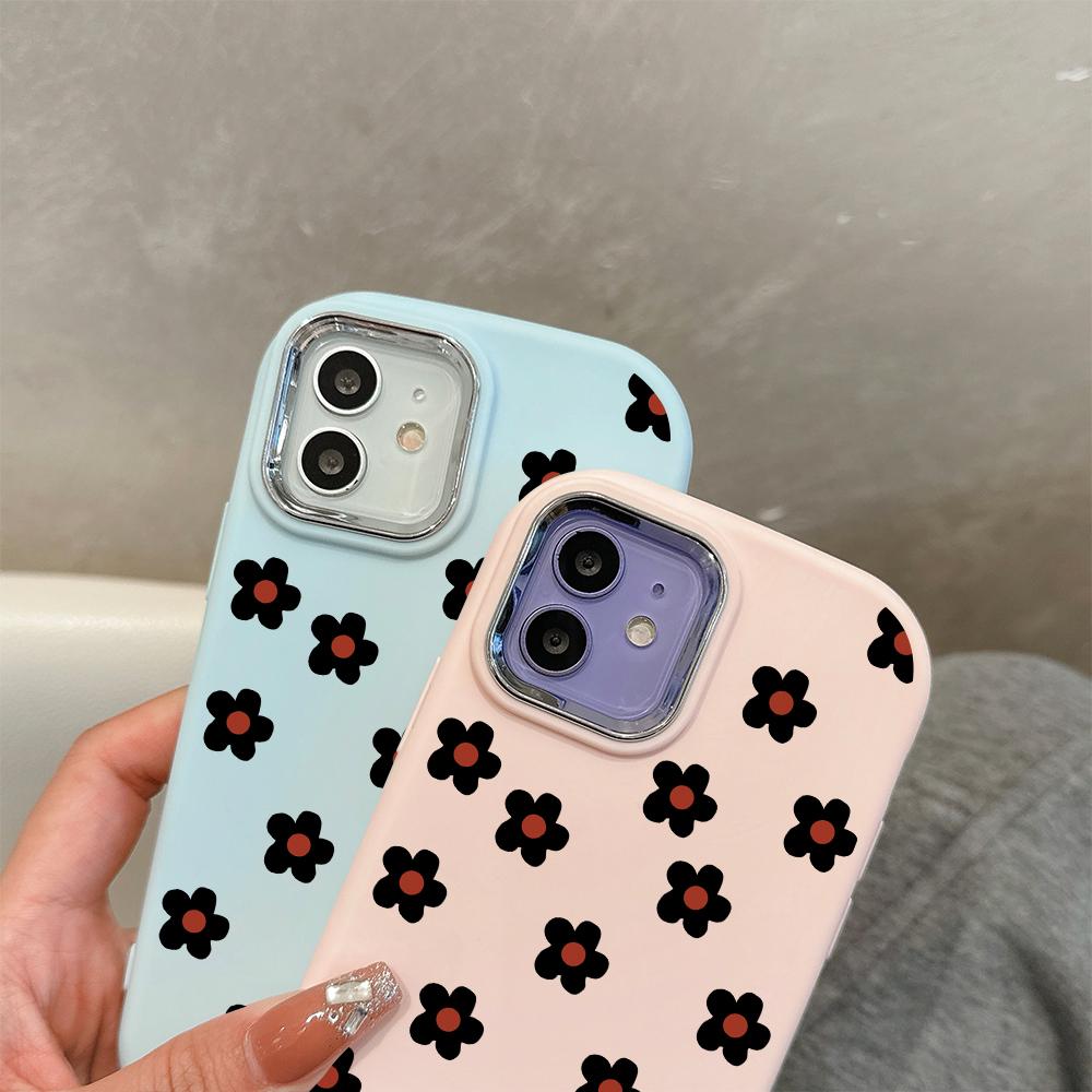 Einfarbige silberne Randlinse Fettgehäuse Weiche TPU-Flüssigsilikonabdeckung Stoßfeste Telefonhülle für Xiaomi Redmi Samsung