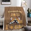 Sausage Dogs Warm Winter Blankets for Decorative Sofa Corgi Animals Blanket Double Beds Dachshund Bedspread On the Bed Knee Nap