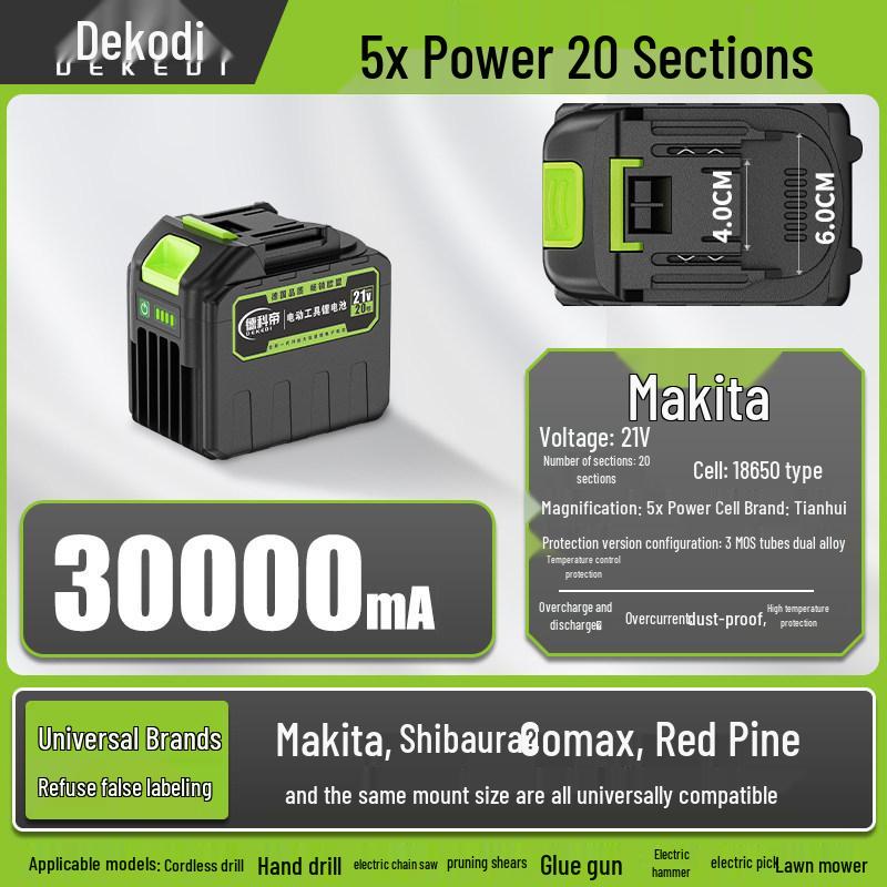 Universal Lithium-Powered Electric Tool Set: Angle Grinder, Impact Drill, Chainsaw, Cutting Machine, Wrench, Air Gun, Hammer.