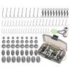 101 Pcs Carp Fishing Tackle Kit Including Weights Sinkers Carp Fishing Rigs Fishing Equipment Starter Kit for Bass Trout Salmon