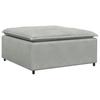 Modular Sofa Ottoman Module Light Gray 100x100x48 Cm