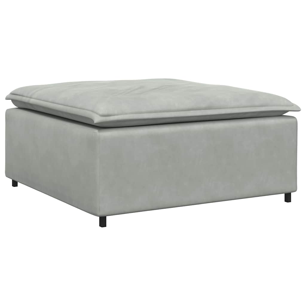 Modular Sofa Ottoman Module Light Gray 100x100x48 Cm