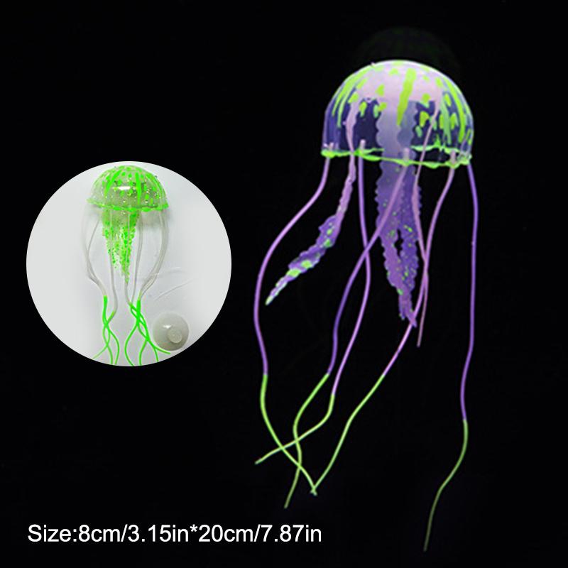 Aquarium Glowing Artificial Jellyfish Aquarium Decoration Luminous Ornament