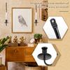 2Pcs Candle Sconce Holder Mental Iron Wall Candle Sconce Hanging Wall Candle Holder L Shape Wall Pillar Candle Holder 40x7x11cm