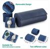Scratch-Resistant Genuine Leather Watch Storage Box - Unisex 3-Piece Set with Pillowcase for Travel