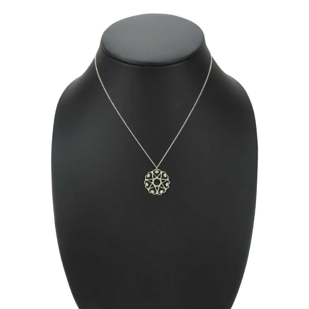 Used TIFFANY&Co. Necklace Venice Goldoni Medallion Silver925 4.1g Silver Paloma Picasso